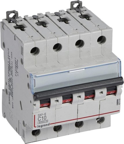 Выключатель автоматический Legrand DX3-E 6000 4п 10А C 6кА картинка